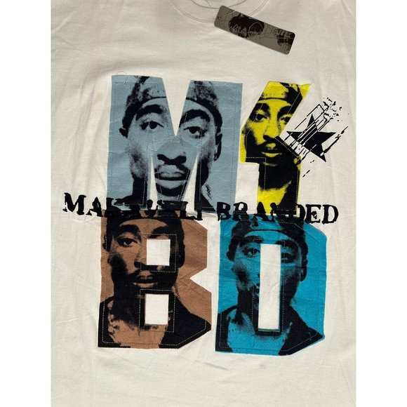 NWT Makaveli Branded T-shirt Viva! Tu Pac Tupac Shakur Hip Hop Rap Vintage‎ 4XL - Picture 1 of 10